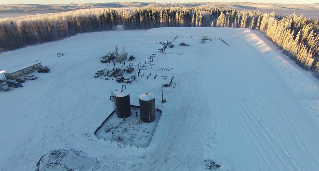 2011 2012 2013 2014 Drilled and completed the Corporation's first 3 well pad at Blair, targeting the upper, middle and lower Montney zones.