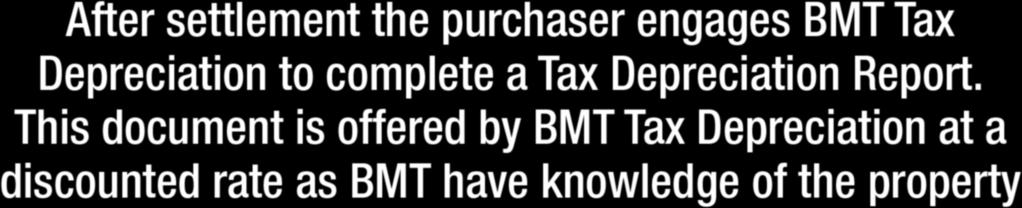 off allowance. BMT Tax Depreciation Reports BMT Tax Depreciation Reports are used to claim depreciation deductions when completing your tax return.