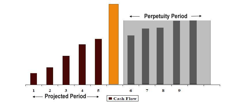 Free Cash Flows- Value Trend Terminal Value is calculated for the