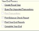Click Print Reports: This option will print your year end reports. Select the Report Package Click Next The Reports will display, you may print them or save them to a PDF.