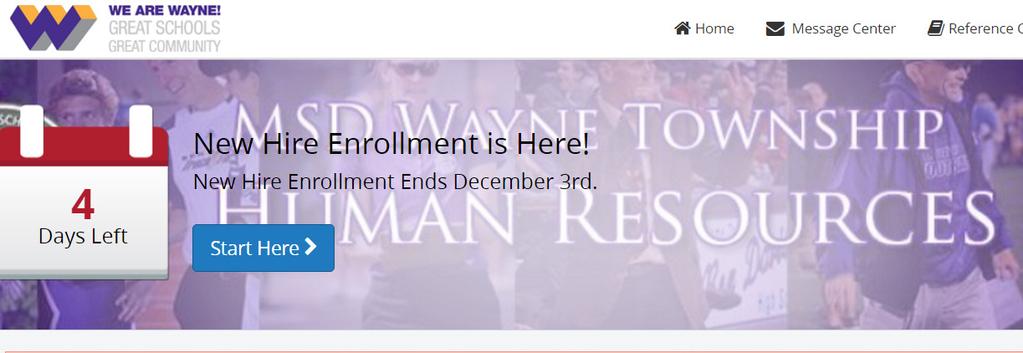 Click Start Here to begin enrolling.