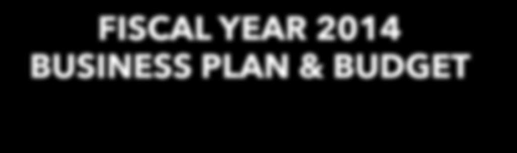 YEAR 2014 BUSINESS PLAN & BUDGET