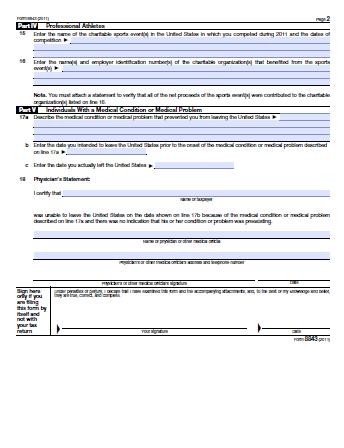 4. How to fill out Form 8843 PAGE 2 of 2