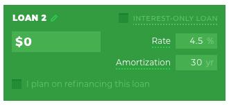 4. Financing, continued The third option is a conventional bank loan. Select this option to add a bank loan. Enter the principal amount of the loan here.