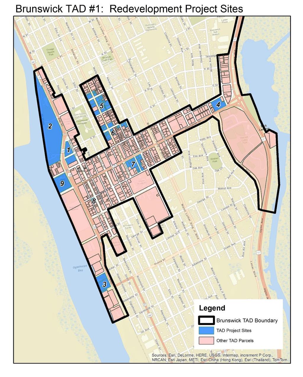 TAD #1: Potential Redevelopment Locations in