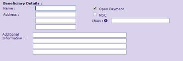 how Create an Open International Payment 56 1. Select an International Payment option on the side menu. 2. Select the Open Payment option.