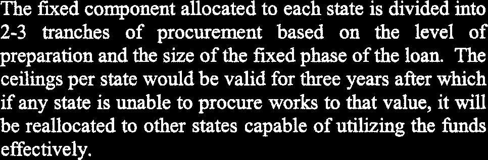 The ceilings per state would be valid for three years after which if any state is unable to procure works to
