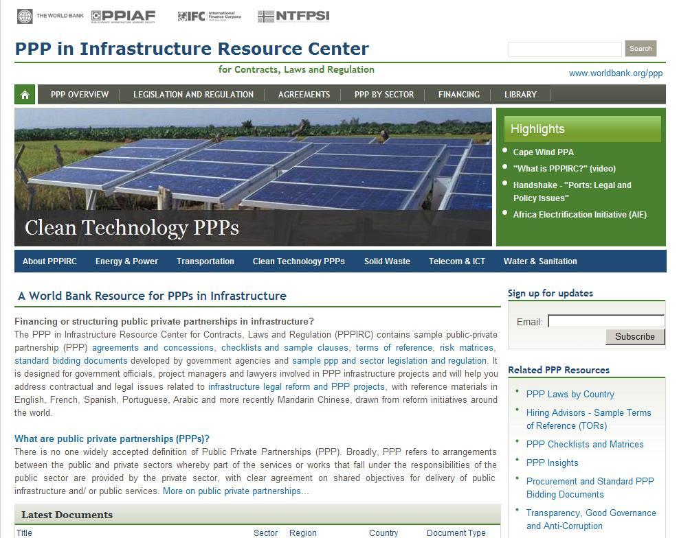 PPP in Infrastructure Resource Center in