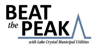 Lake Crystal Municipal Utilities Beat the Peak Competition Guidelines Lake Crystal Municipal Utilities (LCMU) is conducting the Beat the Peak Competition (the Competition ).
