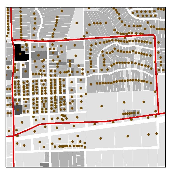 DaySim uses fine spatial detail Parcels or Microzones Attributes include: Location Area Housing units Enrollment by school type Employment by sector