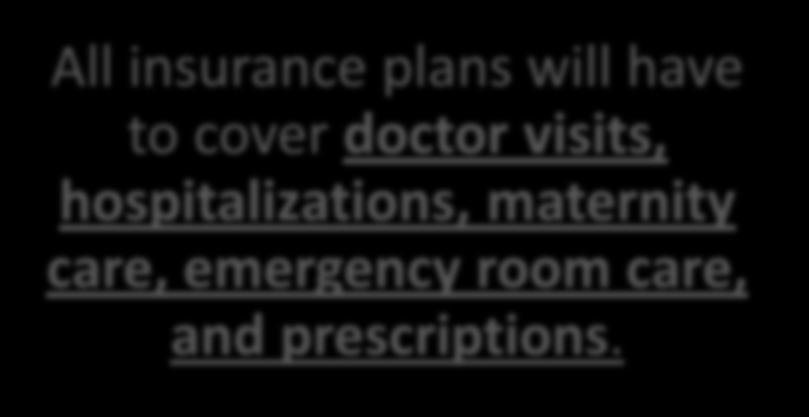 Four Key Messages to Reach Most Uninsured All insurance plans will have to cover