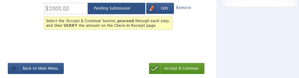 submission by selecting the edit button, it can be changed at this point only Students must complete FCI creating a check-in receipt with newly added book vouchers or flames cash to have them