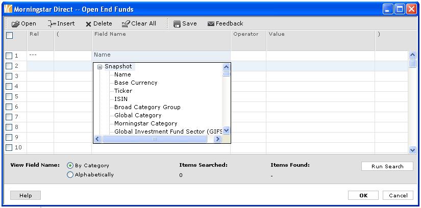 Following are the steps needed to create a list of open-end funds in the Small Growth Morningstar Category with a trailing 3-year total return in the top quartile of that category.