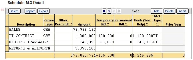 Income/Deductions > Business > Income > Schedule M-3 Detail.