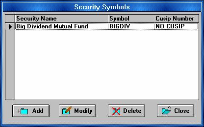 Security Symbol Information What Is The Security Symbols File? The Security Symbols File is where securities and some information pertaining to them are stored.