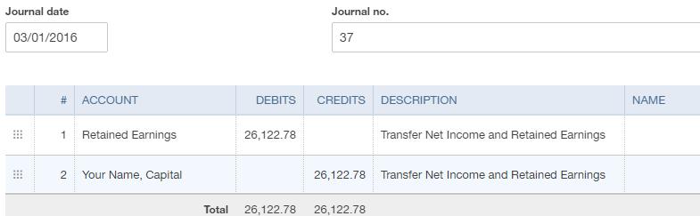 Edit Closed Period Transaction 73 Edit entry to transfer Net Income Click Recent Transactions icon Click