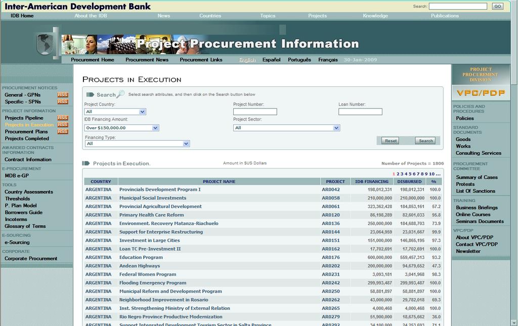 IDB Procurement Portal