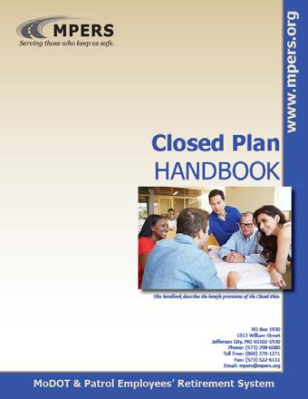 Comparison of Closed Plan & Side-by-side comparison of the Closed Plan and benefit provisions.