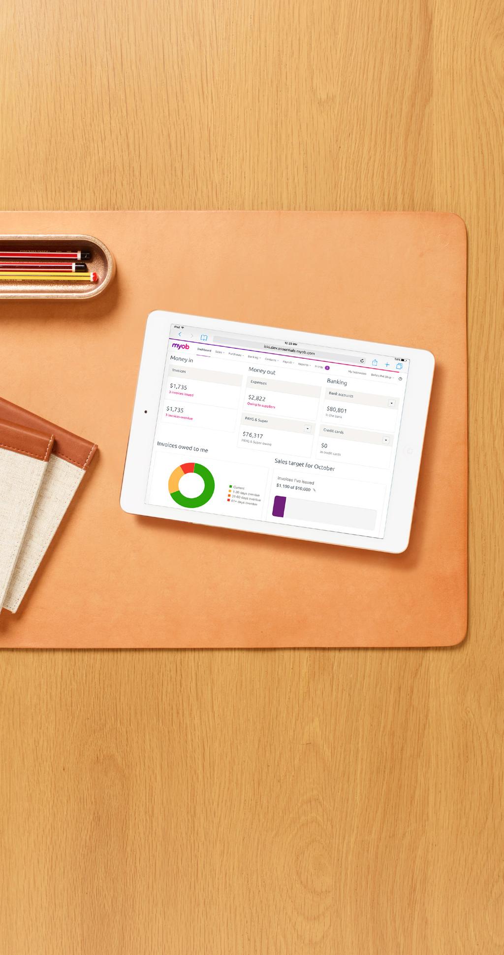 21 Quick and easy to set up, MYOB Essentials has all the features you need to take care of your day-to-day bookwork, including: MYOB BankFeeds Link your bank account and save around 10 hours.