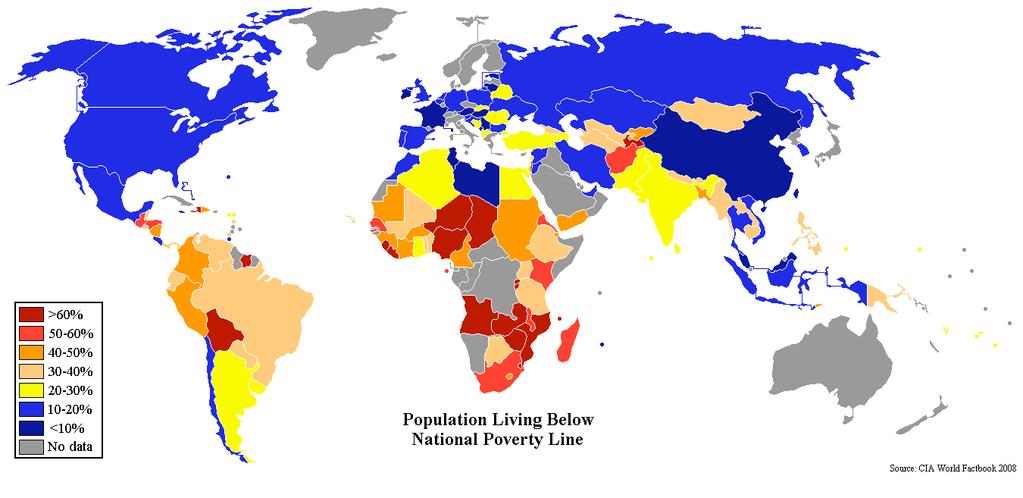 Poverty rates for