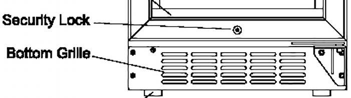 PARTS & FEATURES BWR-1850 Digital Conb'ol Panel cabinet Door ' -m Handle.""-.