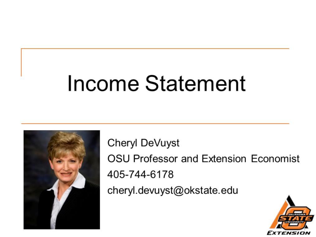 Welcome to a brief discussion of income statements. The income statement is a critical record-keeping tool in evaluating the profitability of your business.