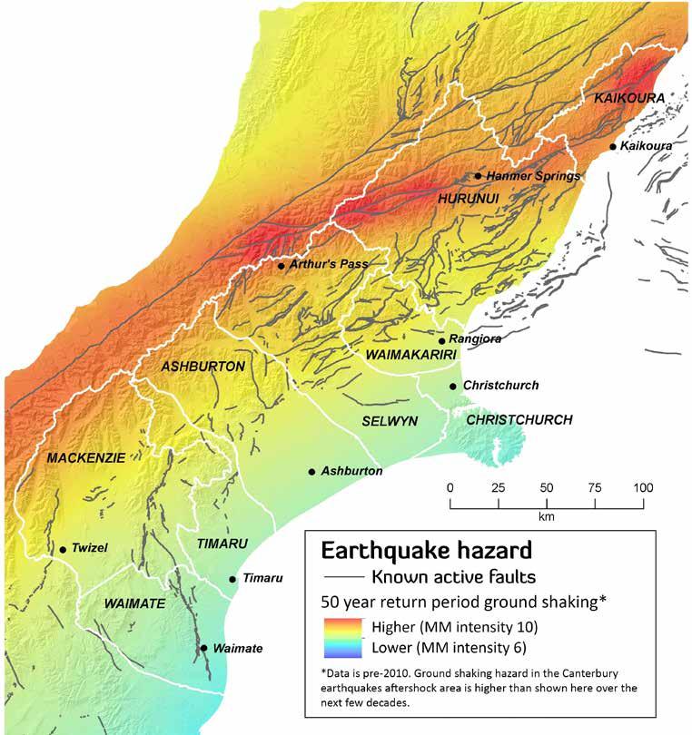 Research into the 2010 and 2011 earthquakes in the greater Christchurch area has also resulted in a better understanding of the earthquake risk in central Canterbury.