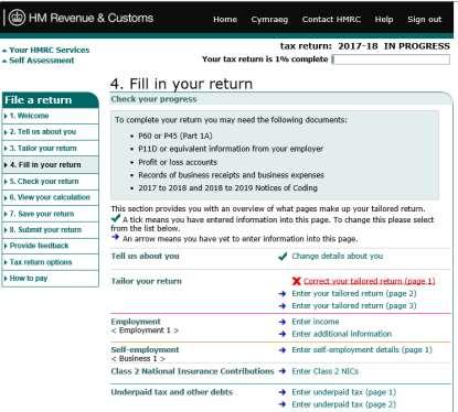 On the first screen -Click: Cmplete yur tax return Yu will then see the fllwing reminder regarding