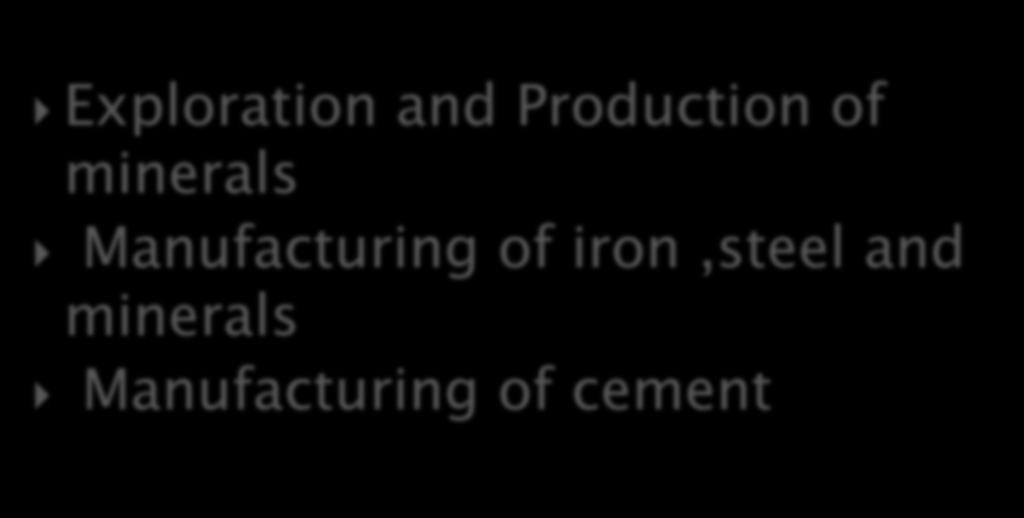 of iron,steel and minerals