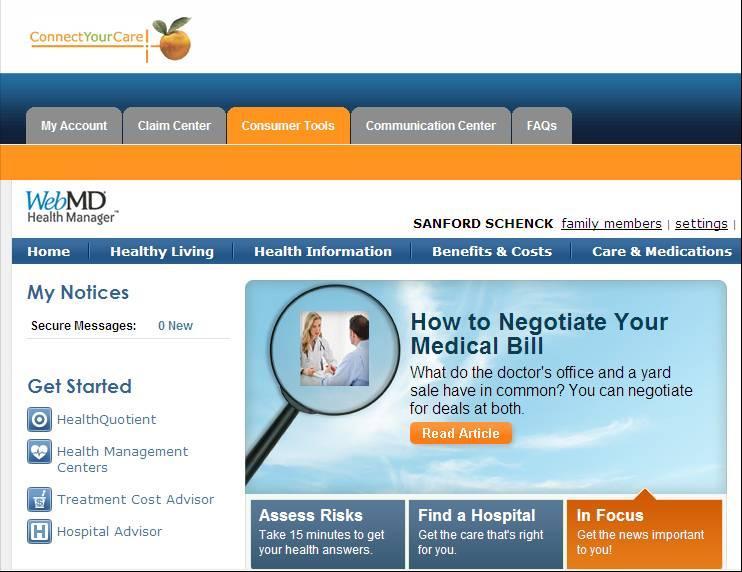 Health Education Tools You will have access to valuable WebMD tools, including: WebMD Hospital Advisor SM Hospital information and rankings for specific procedures WebMD Medication Advisor SM