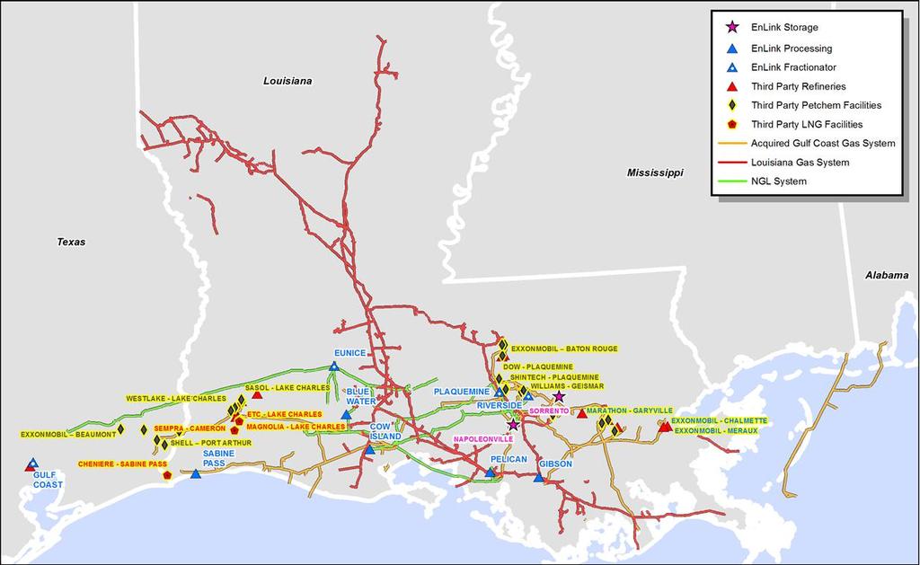 Avenues 3: Organic Growth South Louisiana Market Leading Position Region defined by demand growth from industrial expansions and LNG