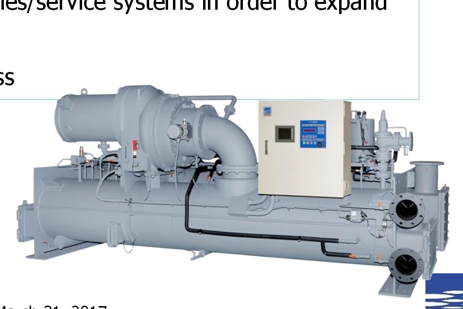 Chillers Business Review of E Plan 2016 and Major Measures of E Plan 2019 In the China business, we will aim to expand our market share, and in our domestic business, we will undergo transition to a