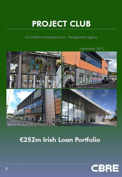 portfolio - 373m par debt portfolio secured by offices, hotels and land in Dublin and Meath. Strong pricing. Project Eagle sale complete, subject to contract.