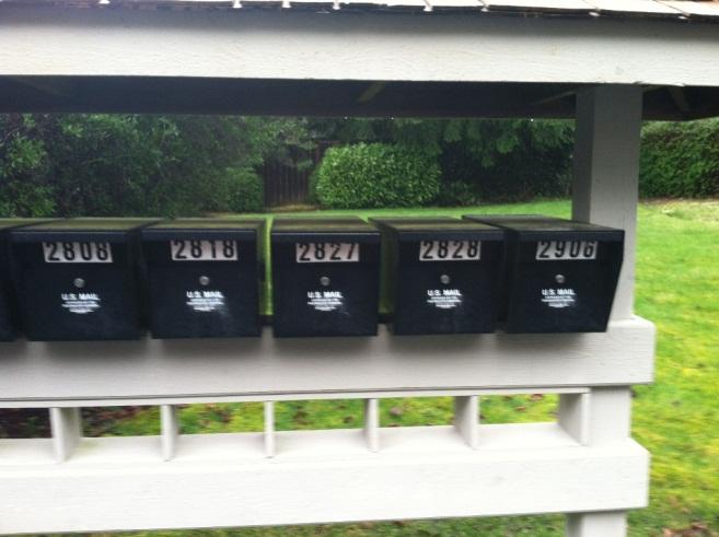 We have budgeted for the mailbox kiosks and the security mailboxes to be replaced every 20 years.