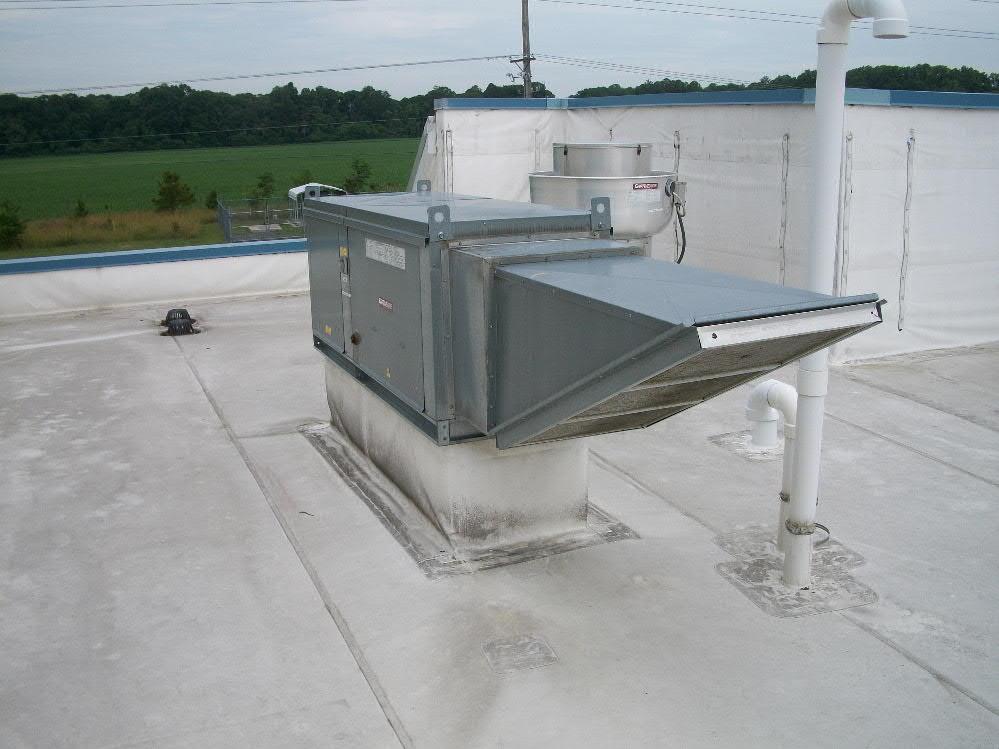 Roof Mounted Fans - 800 CFM continued... Remove existing, replace with new. Roof Mounted HVAC Units - 14.