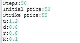 5. A Java program for sketching the relationship between different option prices under the Black-Scholes model by using the binomial approach and the Black-Scholes option pricing formulas; 7 curves
