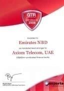 in October 2009 Emirates NBD was awarded Best Retail Bank in the UAE in June 2009 by The Banker Magazine Best Deal Award for 2008 by