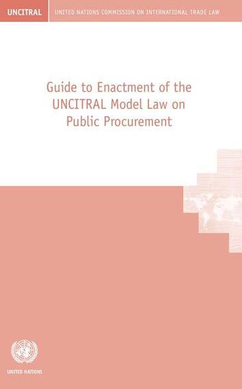 The UNCITRAL Model Law on Public Procurement provides legal mechanisms for States to promote best practice in public procurement, thus ensuring the sustainability of procurement practices, and allows