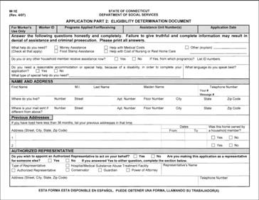 The W-1E W Form The Cadillac of applications! The cover page is actually instructions for the person requesting assistance. The next page has to do to with voter registration.