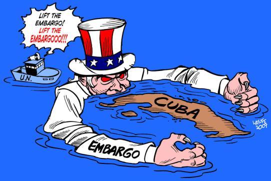 EMBARGO An embargo is a ban on trade with another country. Embargoes are used for political versus economic reasons.