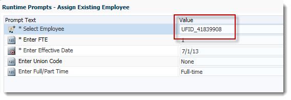 4. Enter the correct FTE, Effective Date, Union Code and Full/Part Time status, if different from position defaults. 5. Click the Assign button at bottom right of window. Click OK. 6.