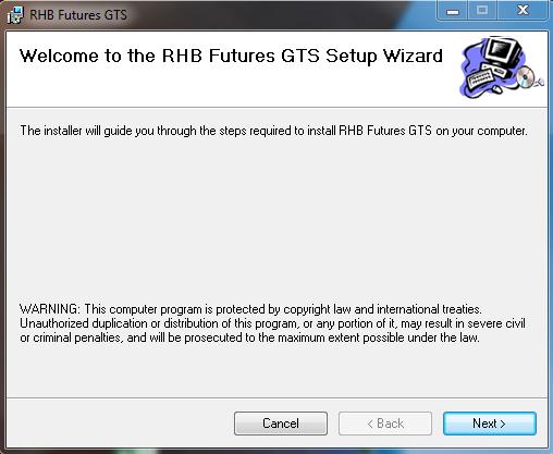 1.0 How to Install RHB Futures GTS Upon