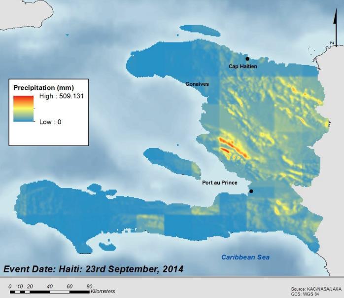 One of these rainfall events occurred during Tropical Cyclone Gonzalo, which also qualified as a reportable TC event.