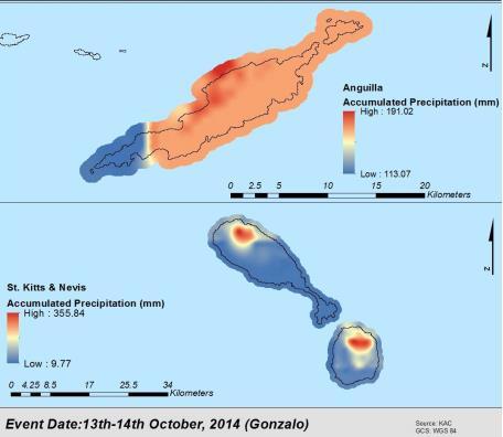 CCRIF SPC Annual Report 2014-2015 Page 27 Rainfall Model Outputs The Caribbean Rainfall Model uses a 3-day running aggregate of rainfall measurements for Haiti, meaning that the rainfall attributed