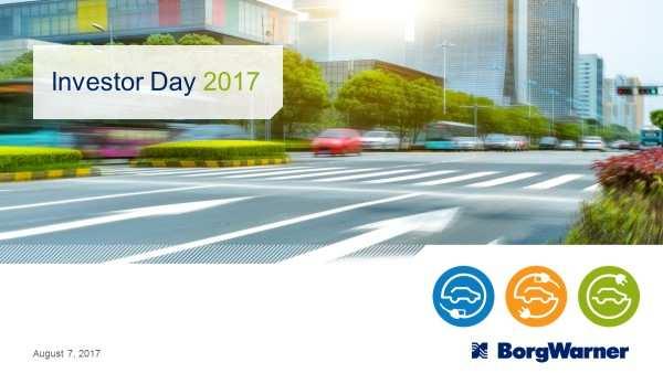 Investor Day 2017 Date: Monday, August 7, 2017 Time: 9:30AM 1PM Where: New York Stock Exchange, 11 Wall Street Will feature presentations by: James Verrier,