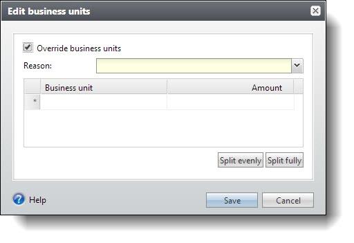 REVENUE RECORDS 75 Business Units The Business units tab appears on revenue records for recurring gifts, pledges, and donation payments.