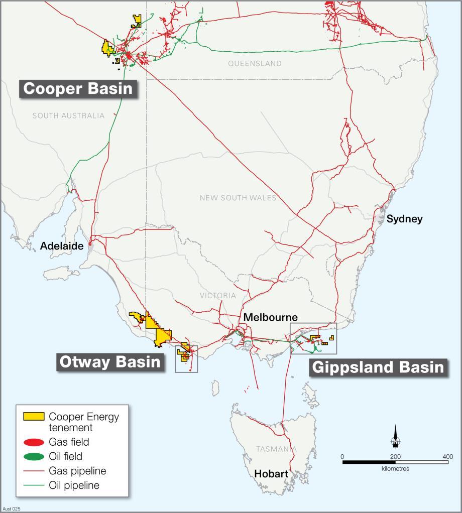 Portfolio style gas business built around Gippsland and Otway hubs Gas contracting & capex focussed on 2 hubs best placed for supply to south-east Australia Cooper Basin Low cost/high margin oil