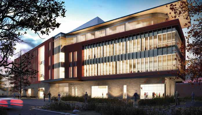 An artist rendering of the Health and Human Services Building addition.