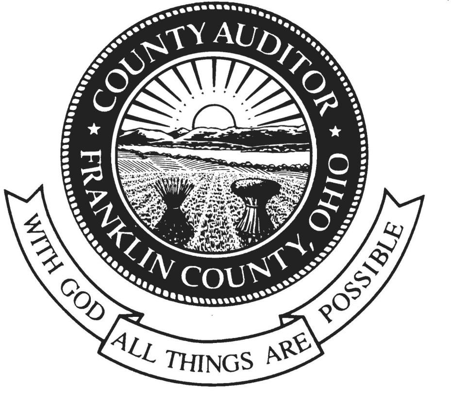 Comprehensive Annual Financial Report For the Year Ended December 31, 2012 Clarence E. Mingo, II Franklin County Auditor Prepared by the Fiscal Services Division Robert L. Caldwell, CPA Director K.