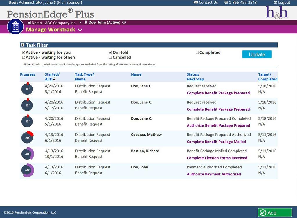 Manage Worktrack The Worktrack feature makes it easy to track and update your benefit-related tasks.